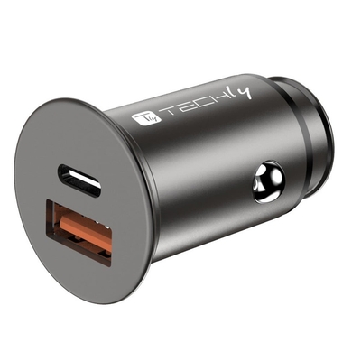 Product Φορτιστής Αυτοκινήτου Techly 5V 2p USB A USBC 38W base image