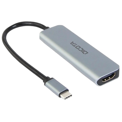 Product Docking Station Dicota USB-C 5-in-1 Video Hub 4K PD 100W silver base image