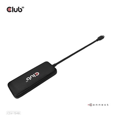 Product USB Hub Club 3D USB-Hub Type-C > 4x USB Type-C 10Gbps + 100W PD St/Bu retail base image