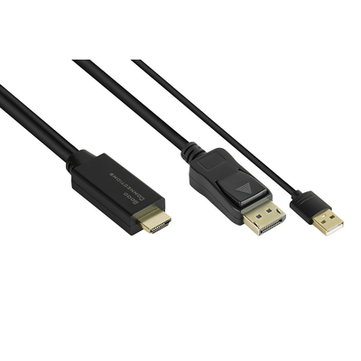 Product Καλώδιο HDMI Good Connections HDMI2.0b-St.-DP1.2-St. 1m base image