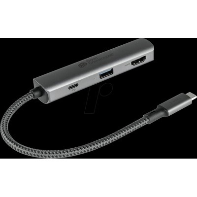 Product USB Hub Good Connections USB-C-Hub (3-Port) anthracite base image
