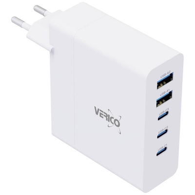 Product Φορτιστής Πρίζας Verico MOJO GaN 140W PD, 5-Port (USB-A & USB-C) WH retail base image