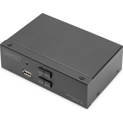 Product KVM Switch Digitus, 4K60HZ, 2x1 DP in, 1x DP USB out base image
