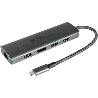 Product USB Hub Good Connections USB-C-Hub (10-Port) anthracite base image