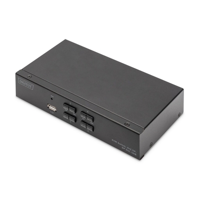 Product KVM Switch Digitus, 4K60HZ, 4x1 DP in, 1x DP USB out base image