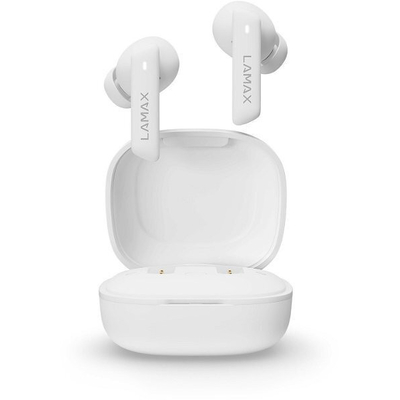 Product Handsfree Ακουστικά Lamax In-Ear Clips1 ANC white BT 5.3 Battery 44 Std. retail base image