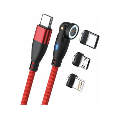 Product Καλώδιο USB Realpower Magnetic 100 Watt,1m,rot with Adaptern base image