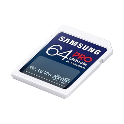Product Κάρτα Μνήμης SD 64GB Samsung SDXC PRO Ultimate (CL10) Reader retail base image