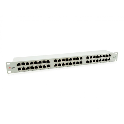 Product Patch Panel Equip 48x RJ45 Cat6 19" FTP 1HE ISO/IEC hellGray base image