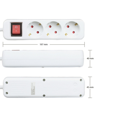 Product Πολύπριζο Good Connections m.Switch 3-f. White 1,5m base image