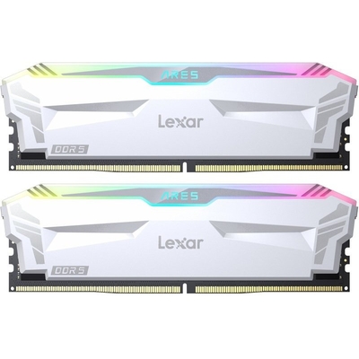 Product Μνήμη RAM Σταθερού DDR5 32GB Ares 6400 Lexar/heatsink/RGB/ligthing 2x16GB White base image