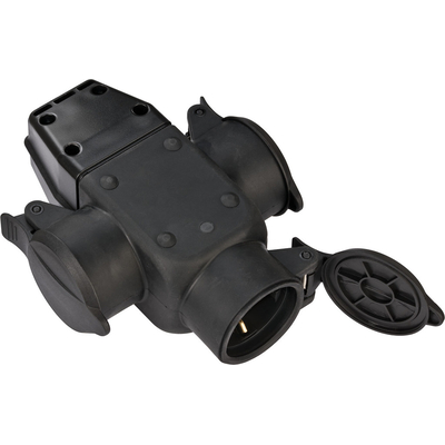 Product Πολύπριζο Brennenstuhl cross distributor Schuko-rubber coupling 3x IP44 base image