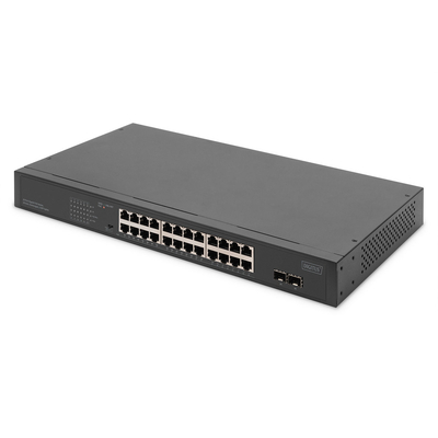 Product Network Switch Digitus 24-Port Gigabit Unmanaged Black base image