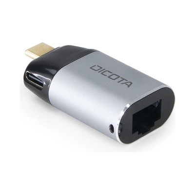 Product Κάρτα Δικτύου USB Dicota USB-C to Ethernet Mini with PD (100W) silver base image