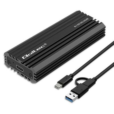 Product Θήκη για Σκληρό Δίσκο Qoltec 52270 NV2270 M.2 SSD, SATA, NVMe, USB-C, 2TB base image
