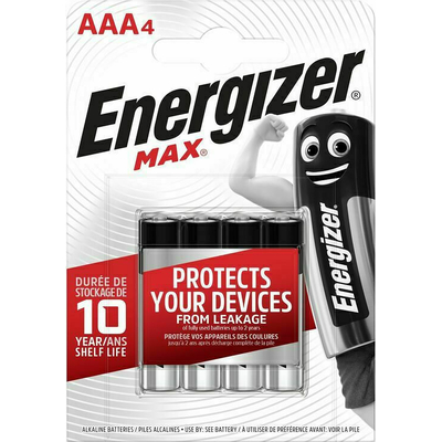Product Αλκαλικές Μπαταρίες Energizer MAX AAA LR03, 4 PIECES, ECO PACKAGING base image