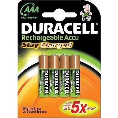 Product Επαναφορτιζόμενες Μπαταρίες DURACELL HR03 AAA 800 mAh (4 pcs) 900 mAh base image