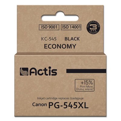 Product Μελάνι Συμβατό Actis KC-545 Cartridge (for Canon PG-545XL; Supreme; 15 ml; 207 pages; Black). base image