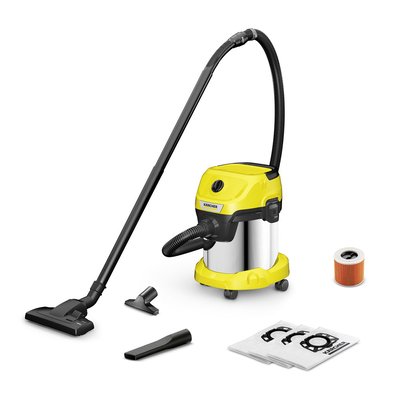 Product Σκούπα Υγρών / Στερεών Karcher WD 3 S 15 L Drum Dry&wet 1000 W Dust bag base image