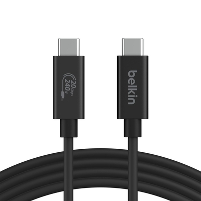 Product Καλώδιο USB Belkin USB4 USB-C/USB-C 2m 240W, 20Gbit/s, sw. INZ004bt2MBK base image