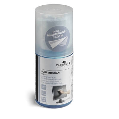 Product Καθαριστικό Γραφείου Durable SPRAY 200ml Pump Action Spray + Cloth 582300 base image