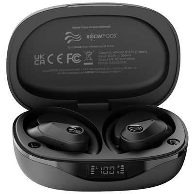Product Bluetooth Handsfree Boompods Sportpods Ocean TWS Black base image