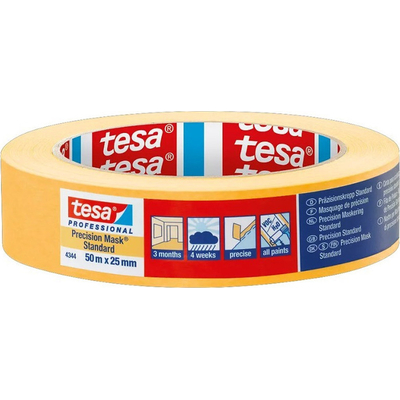Product Χαρτοταινία TESA 50m x 25mm Stand.Prec. yellow 04344 base image