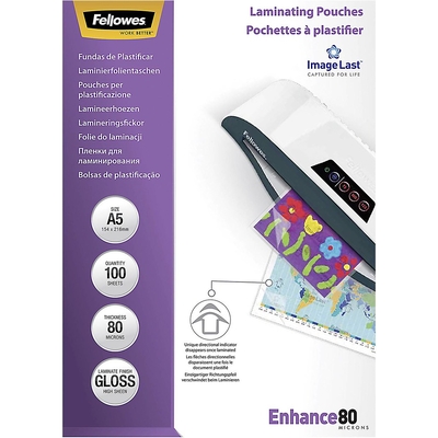 Product Φύλλα Πλαστικοποίησης Fellowes ImageLast A5 80 micron 100-pack base image