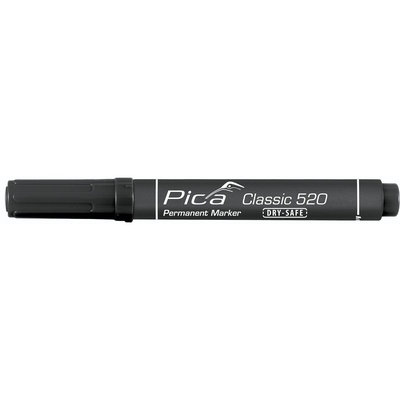 Product Μαρκαδόρος Pica Permanent 1-4mm, Round Tip, black, Retail Pack. base image