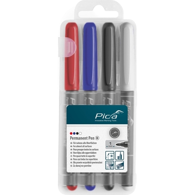 Product Μαρκαδόρος Pica Permanent-Pen 1,0mm assorted with Instant-White-Pen base image