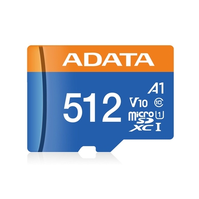 Product Κάρτα Μνήμης microSDHC 512GB Adata UHS-I CL10 100/20 MB/s W/1 Adap. base image