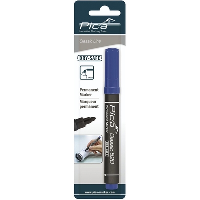 Product Μαρκαδόρος Pica Permanent 1-4mm, Round Tip blue Retail Packaging base image