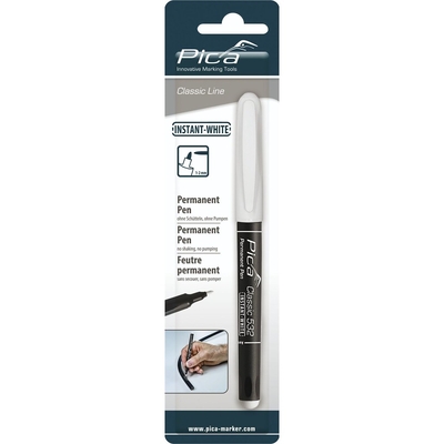 Product Μαρκαδόρος Pica Permanent INSTANT white, Bullet Tip, 1-2mm Retail base image