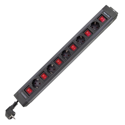 Product Πολύπριζο REV 5-fold 3,7 m Single Switch anthracite base image