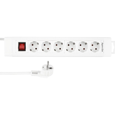 Product Πολύπριζο REV 6-fold 2,4m Supraline w. switch white base image
