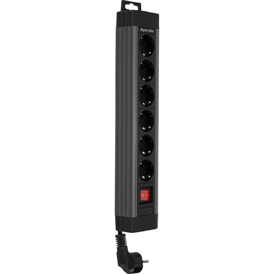 Product Πολύπριζο REV 6-fold 2,4m Supraline w. switch anthracite base image