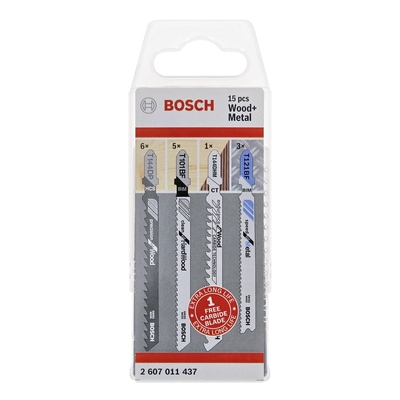 Product Λάμες Σέγας Bosch Jigsaw blade kit 15 pcs Wood and Metal base image
