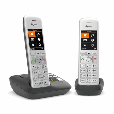 Product Ασύρματο Τηλέφωνο Gigaset CE575A Duo Silver/Black base image