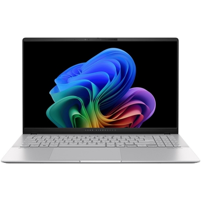 Product Laptop Asus Vivobook S 15 OLED S5507QA-MA064X - Snapdragon X Elite X1E-78-10, 15,6", 2,8k, 120Hz, 32GB, 1TB, Win11Pro, Silver, AI (90NB14Q2-M008U0) base image