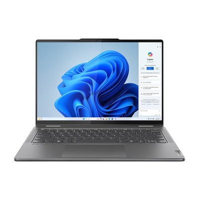 Product Laptop Lenovo Yoga 7 2-in-1 14AHP9 AMD Ryzen 5 8640HS Hybrid (2-in-1) 35.6 cm (14") Touchscreen WUXGA 16 GB LPDDR5x-SDRAM 512 GB SSD Wi-Fi 6E (802.11ax) Windows 11 Home Grey (83DK002SPB) base image