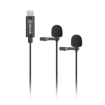 Product Μικρόφωνο BOYA BY-M3D Dual Mic Lavalier for USB TYPE-C base image