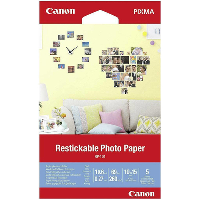 Product Φωτογραφικά Χαρτιά Canon Rp-101 4X6 5 Sheets Restickable base image
