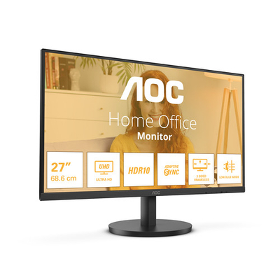 Product Monitor 27" AOC Va 16:9 60Hz Qhd 3840X2160 2X2.0 Hdmi 1X1.4 Dp base image