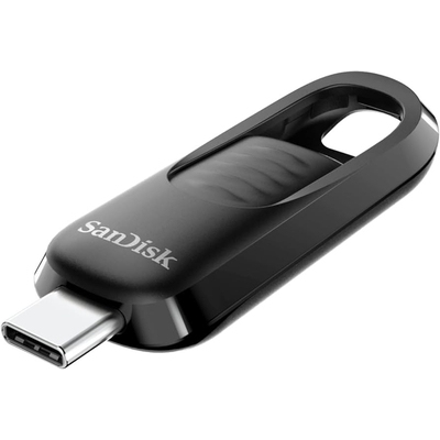 Product USB Flash 64GB SanDisk Ultra Slider Type-C 3.2 G1 Retractable Con base image