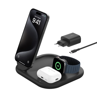 Product Ασύρματος Φορτιστής Belkin Boostcharge Qi2 Magnetic 3-In-1 Charging Station base image