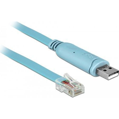 Product Καλώδιο Δικτύου Delock RS-232 USB-A male > RJ45 male 2m base image