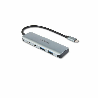 Product USB Hub Dicota USB-C 4-in-1 Highspeed Hub 10 Gbps silver base image