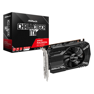 Product Κάρτα Γραφικών ASRock RX6400 CLI 4G 4GB DDR6 HDMI/DP base image