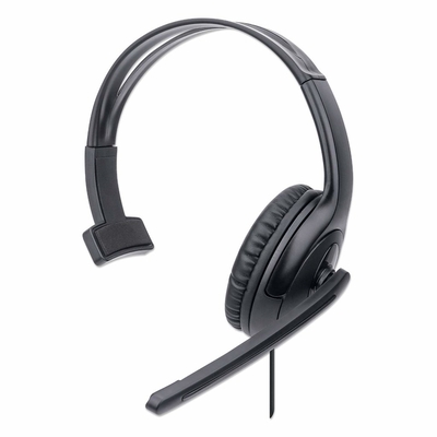 Product Multimedia Ακουστικά Manhattan USB Mono Over-Ear USB-A-Stecker Black base image