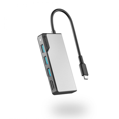 Product Docking Station Alogic USB-C 5 in 1 HDMI & USB space grey base image